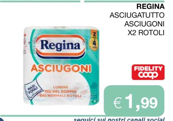 REGINA ASCIUGATUTTO ASCIUGONI X2 ROTOLI
