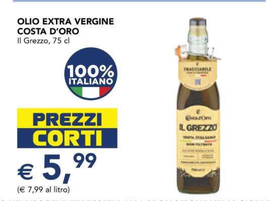 Olio Extra Vergine Costa D'Oro