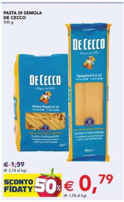 Pasta di Semola De Cecco