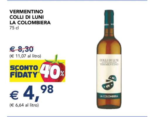 VERMENTINO COLLI DI LUNI LA COLOMBIERA 75 cl