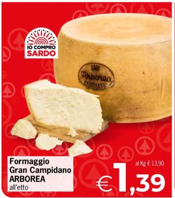 Formaggio Gran Campidano ARBOREA