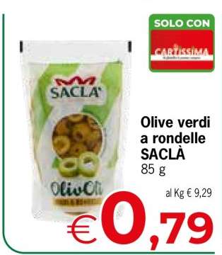 Olive verdi a rondelle SACLÀ