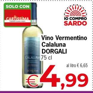 Vino Vermentino Calaluna DORGALI