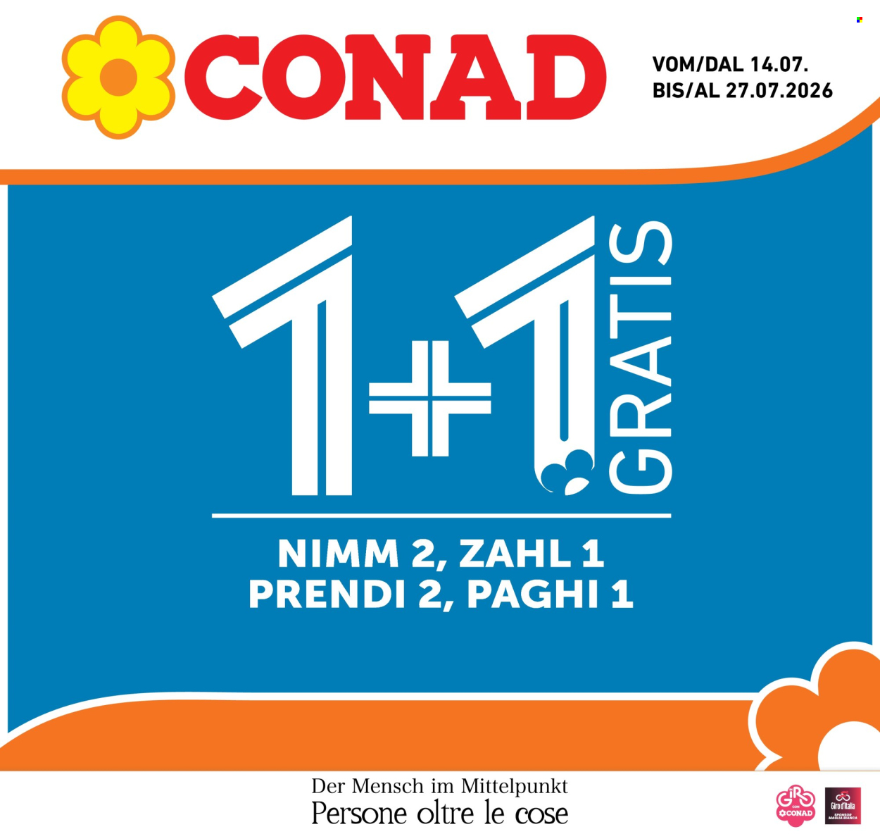Volantino Conad - 14/7/2026 - 27/7/2026. Pagina 1