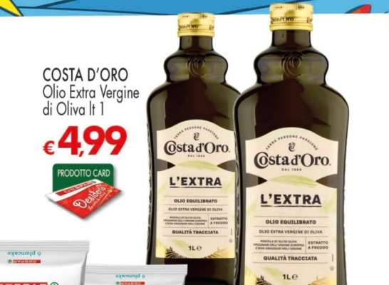 COSTA D’ORO Olio Extra Vergine di Oliva lt 1