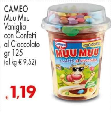 CAMEO Muu Muu Vaniglia con Confetti al Cioccolato