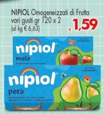 Nipiol Omogeneizzati di Frutta