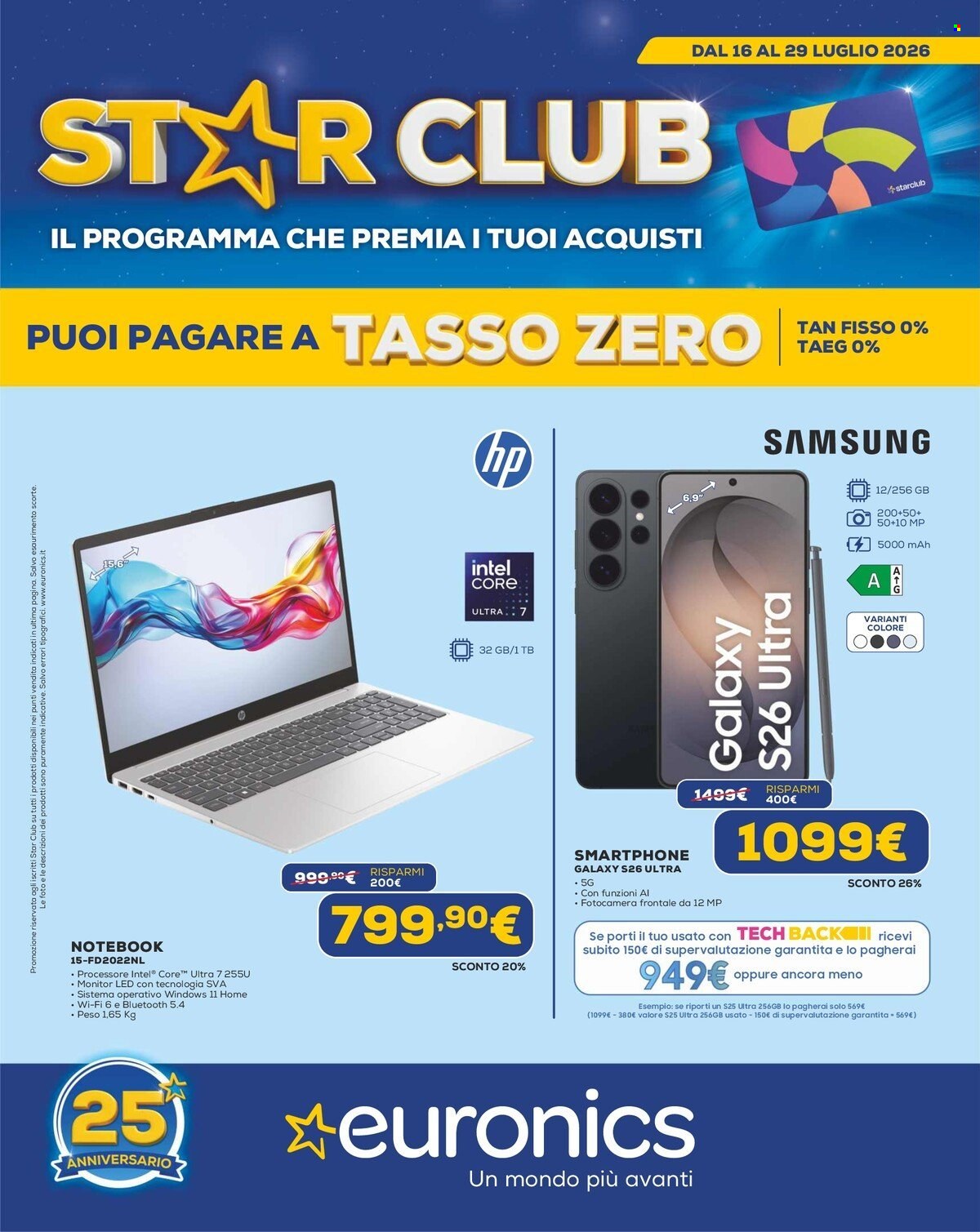 Volantino Euronics - 16/7/2026 - 29/7/2026. Pagina 1