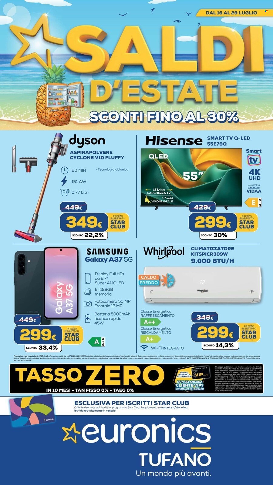 Volantino Euronics - 16/7/2026 - 29/7/2026. Pagina 1