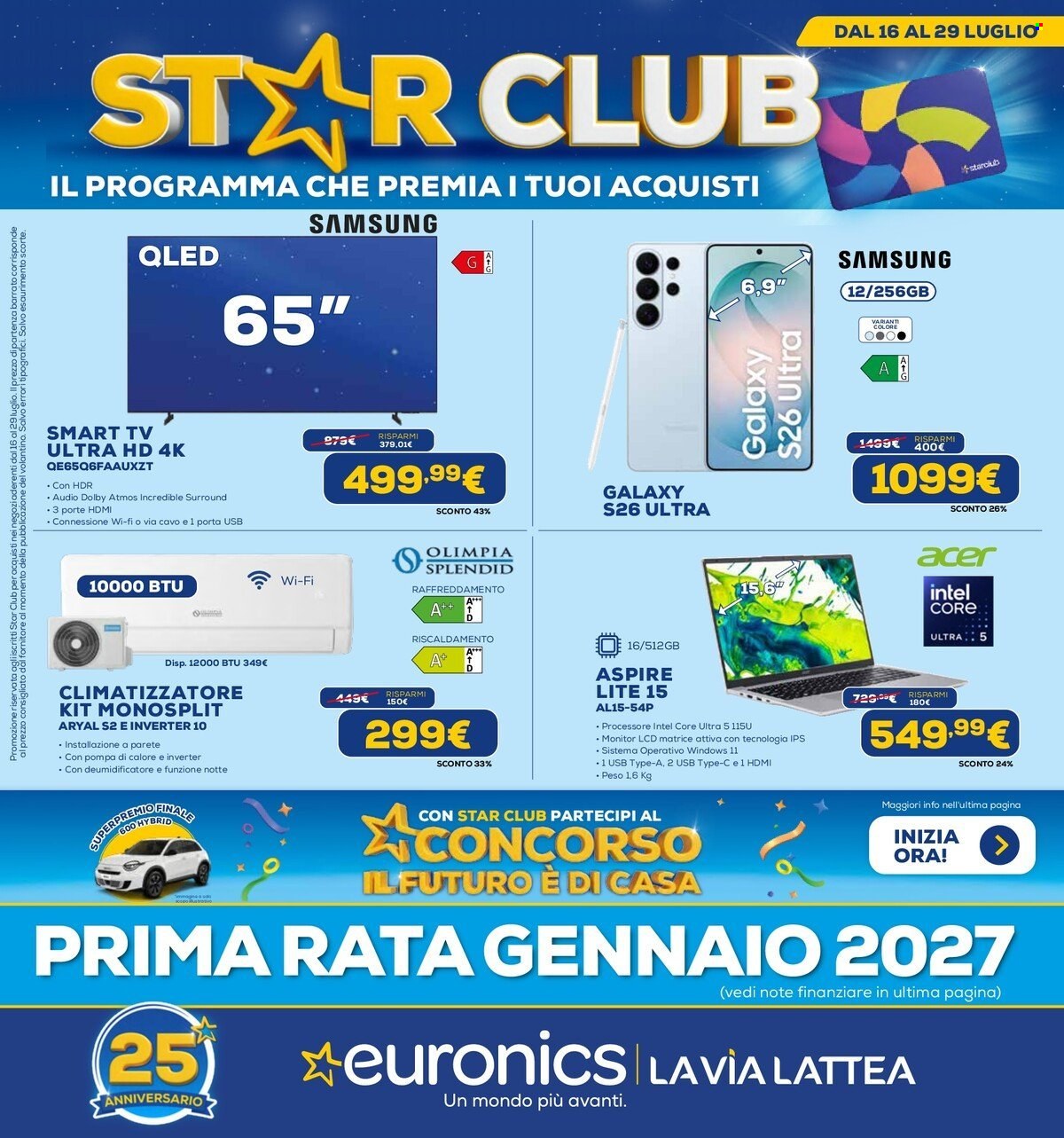 Volantino Euronics - 16/7/2026 - 29/7/2026. Pagina 1