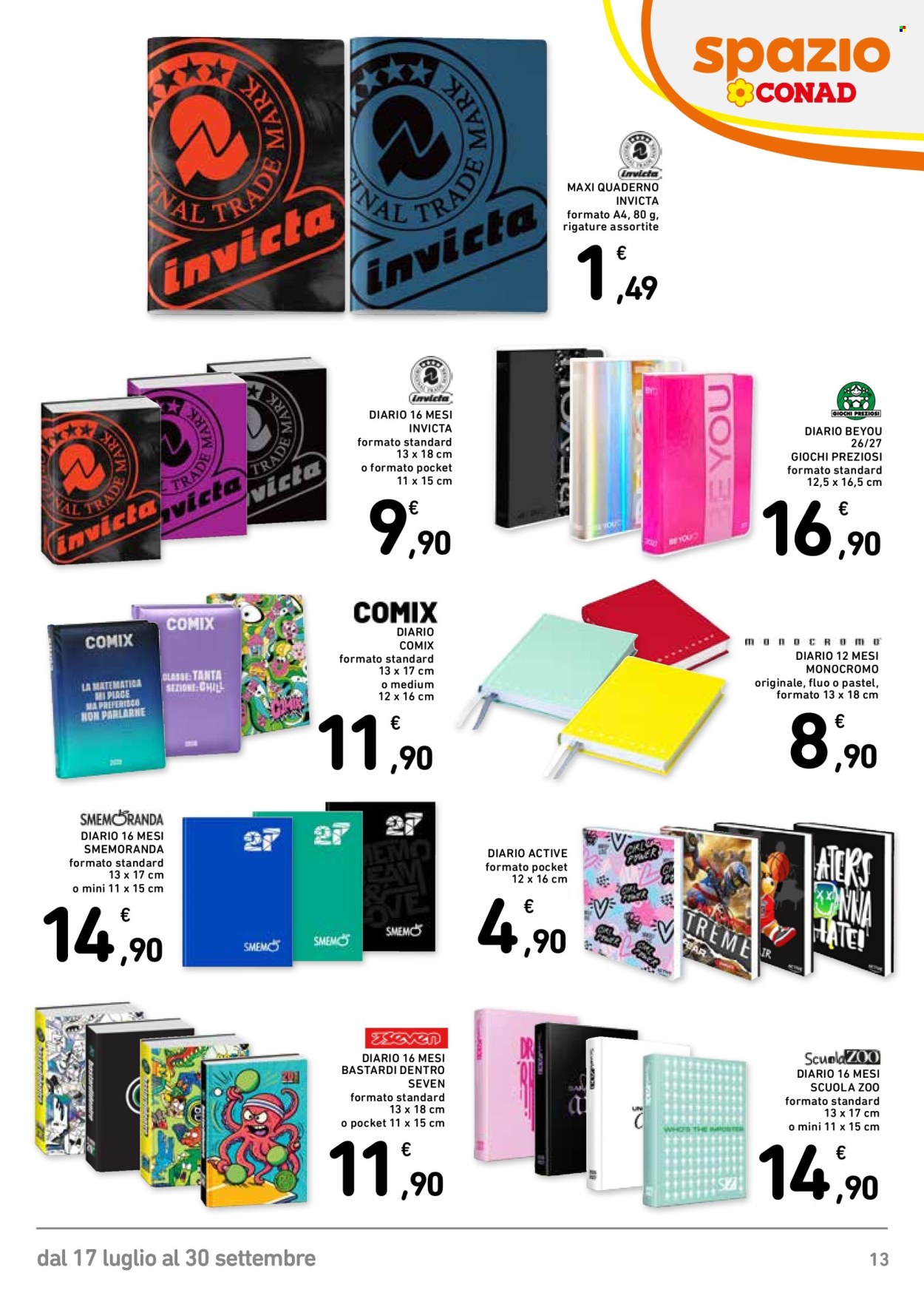 Leták Spazio Conad - 17.7.2026 - 30.9.2026. Strana 13