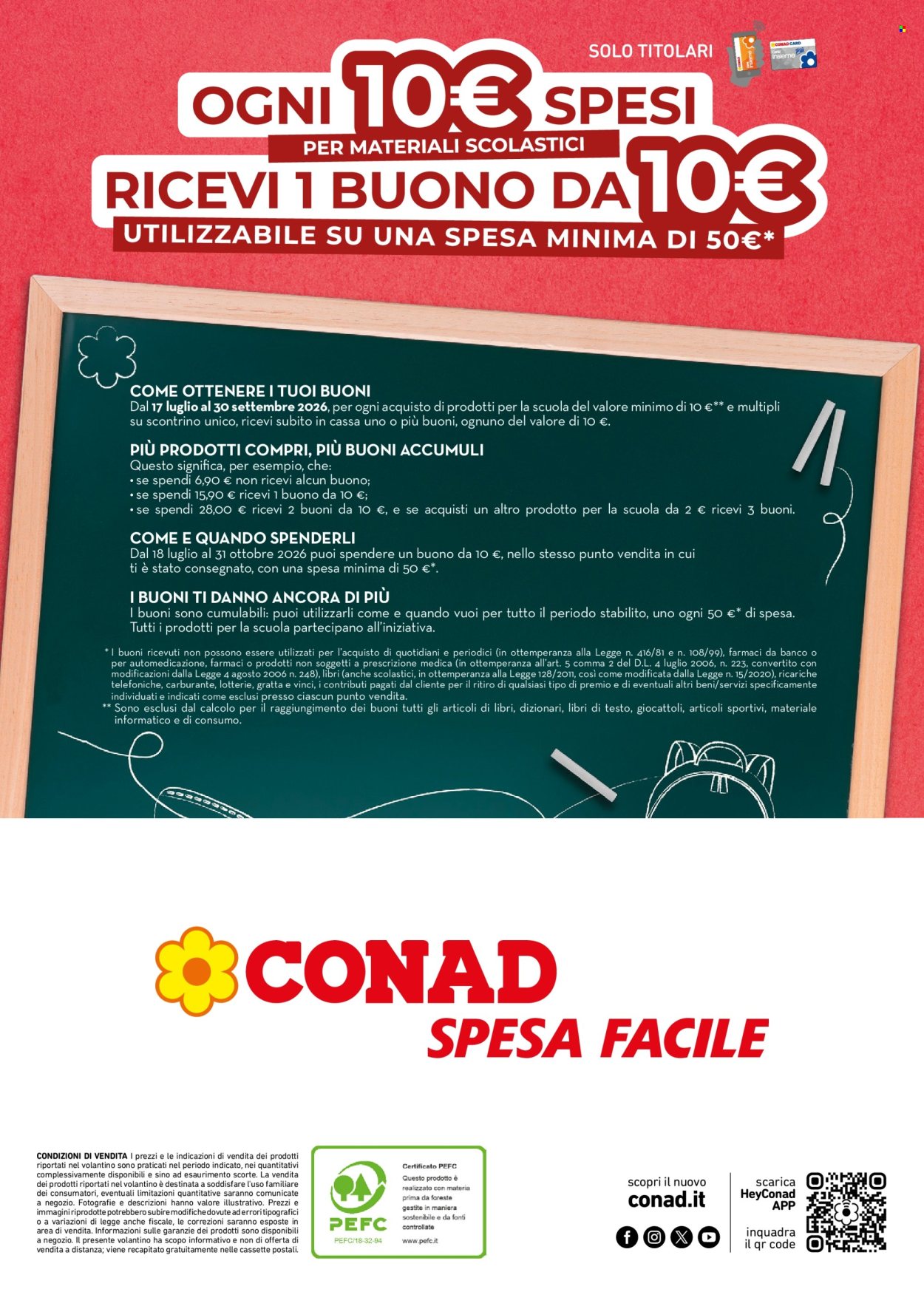 Leták Spesa Facile Conad - 17.7.2026 - 30.9.2026. Strana 4
