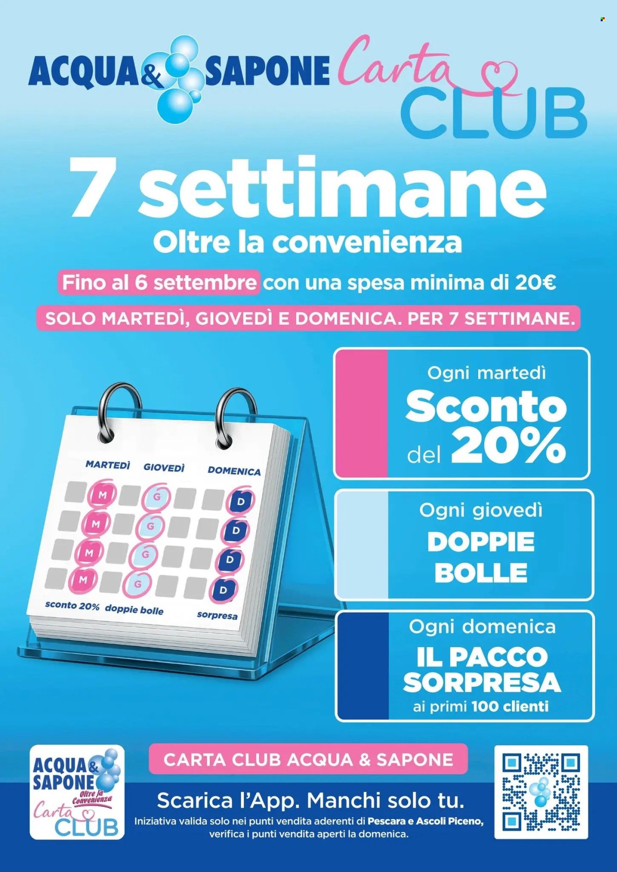 Leták Acqua & Sapone. Strana 1