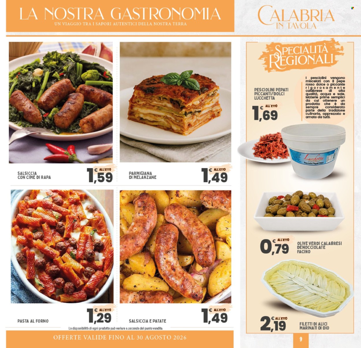 Leták Eurospar - 9.7.2026 - 30.8.2026. Strana 9