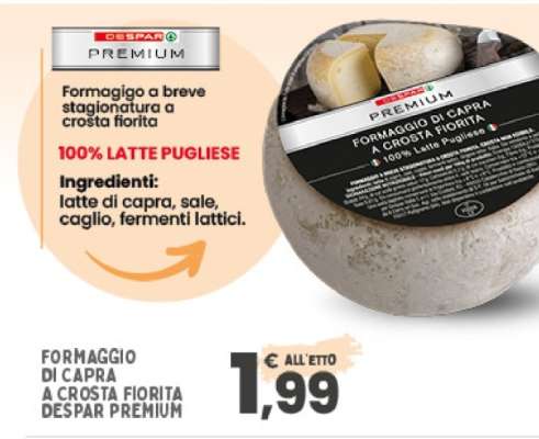 FORMAGGIO DI CAPRA A CROSTA FIORITA DESPAR PREMIUM