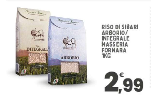 RISO DI SIBARI ARBORIO/INTEGRALE MASSERIA FORNARA 1KG