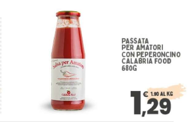 PASSATA PER AMATORI CON PEPERONCINO CALABRIA FOOD 680G