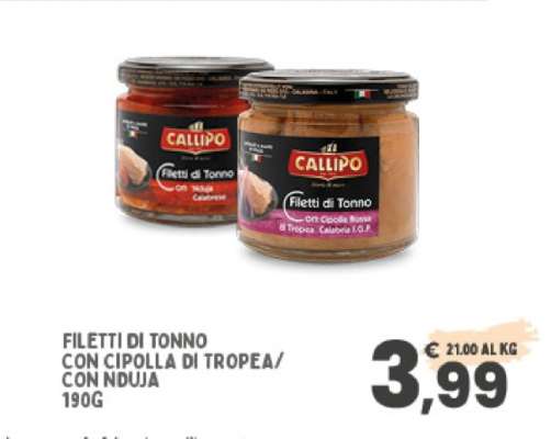 FILETTI DI TONNO CON CIPOLLA DI TROPEA/CON NDUJA
