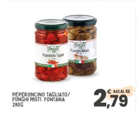 PEPERONCINO TAGLIATO/ FUNGHI MISTI FONTANA 290G
