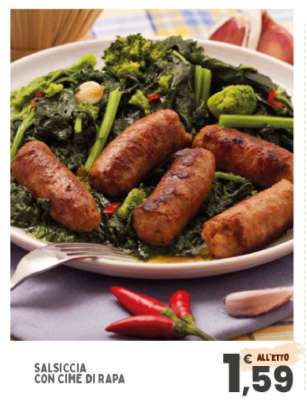 Salsiccia con cime di rapa