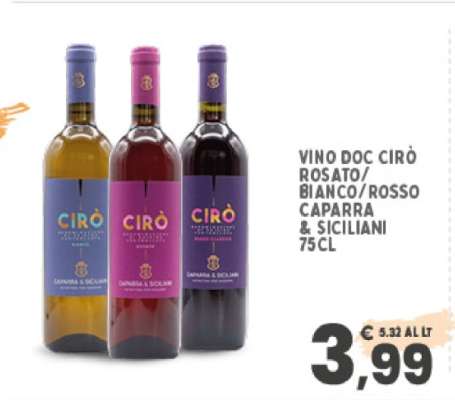 VINO DOC CIRÒ ROSATO/BIANCO/ROSSO CAPARRA & SICILIANI