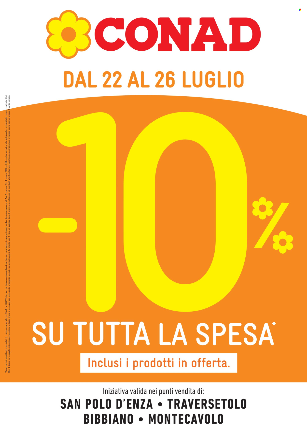Volantino Conad - 22/7/2026 - 26/7/2026. Pagina 1