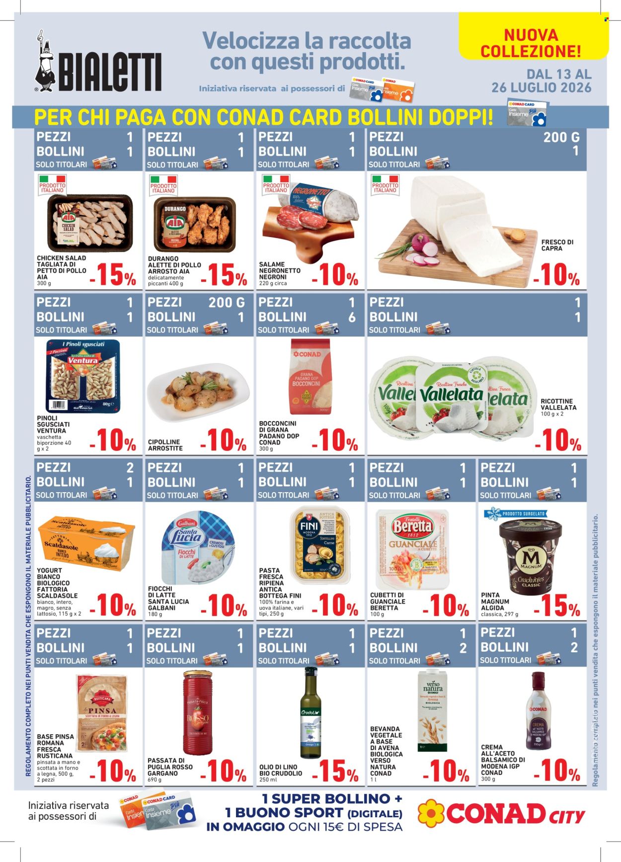 Volantino Conad - 13/7/2026 - 26/7/2026. Pagina 1