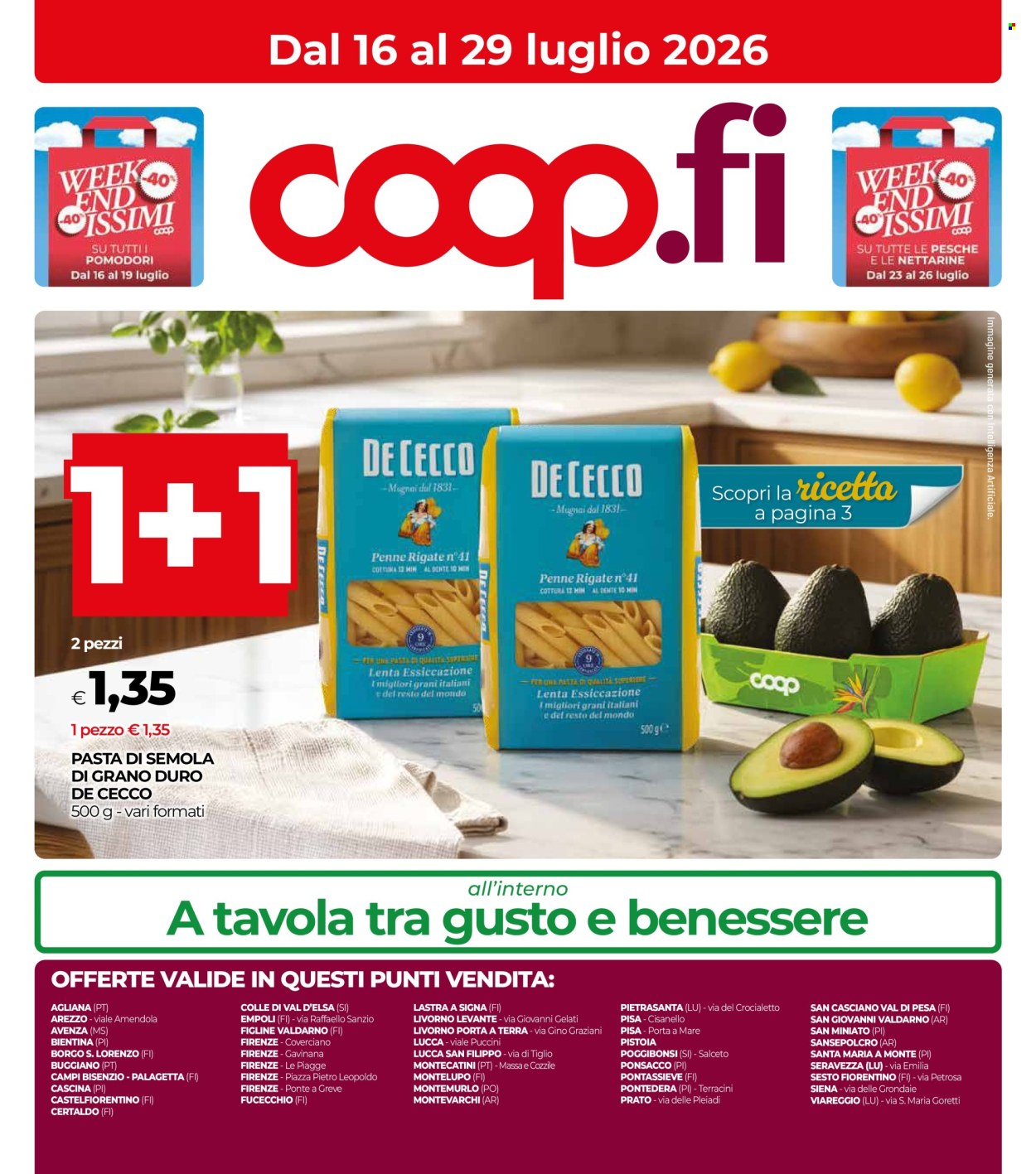 Volantino Coop - 16/7/2026 - 29/7/2026. Pagina 1
