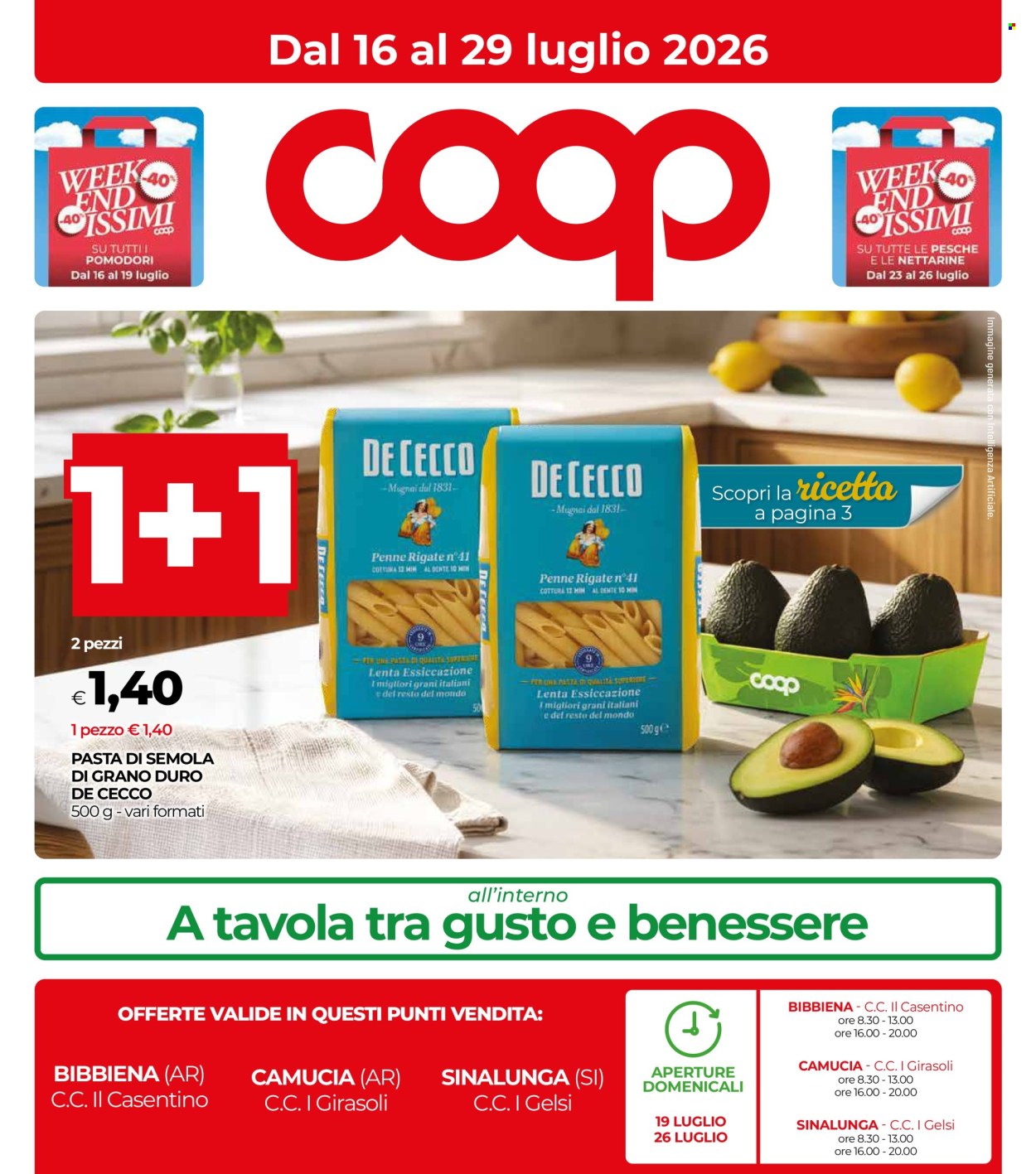 Volantino Coop - 16/7/2026 - 29/7/2026. Pagina 1