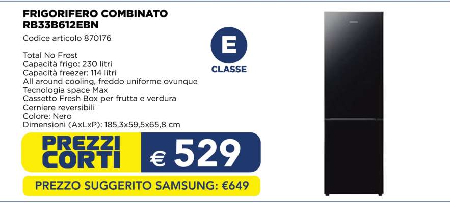 FRIGORIFERO COMBINATO RB33B612EBN