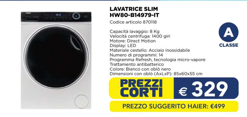 LAVATRICE SLIM HW80-B14979-IT
