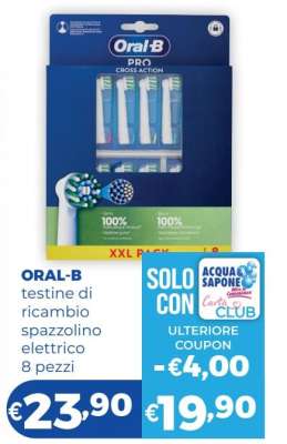 ORAL-B testine di ricambio spazzolino elettrico 8 pezzi