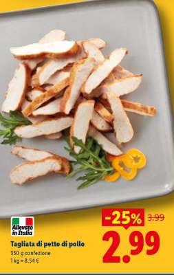 Tagliata Di Petto Di Pollo