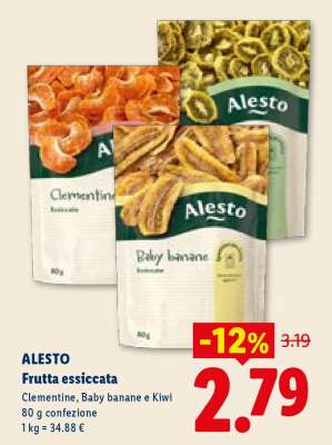 ALESTO Frutta essiccata