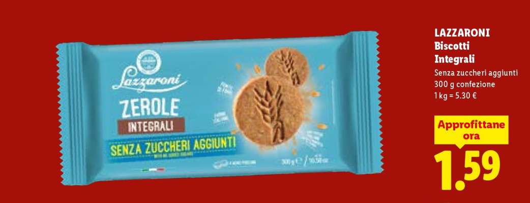 LAZZARONI Biscotti Integrali