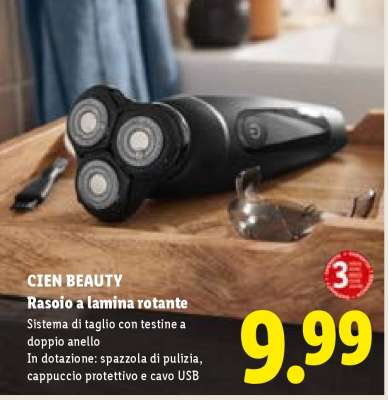 Cien BEAUTY Rasoio a lamina rotante