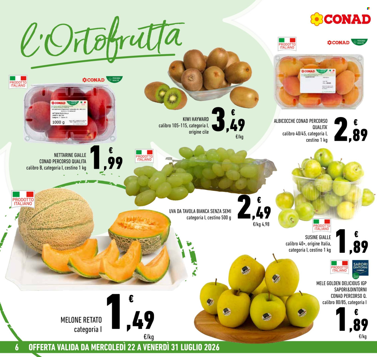 Volantino Conad - 22/7/2026 - 31/7/2026. Pagina 6