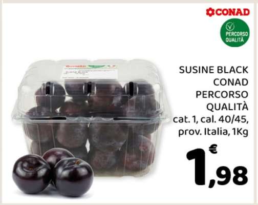 SUSINE BLACK CONAD PERCORSO QUALITÀ