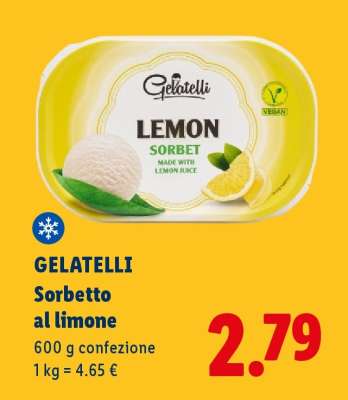 Gelatelli Sorbetto al limone