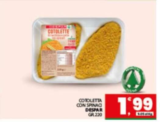 COTOLETTA CON SPINACI DESPAR