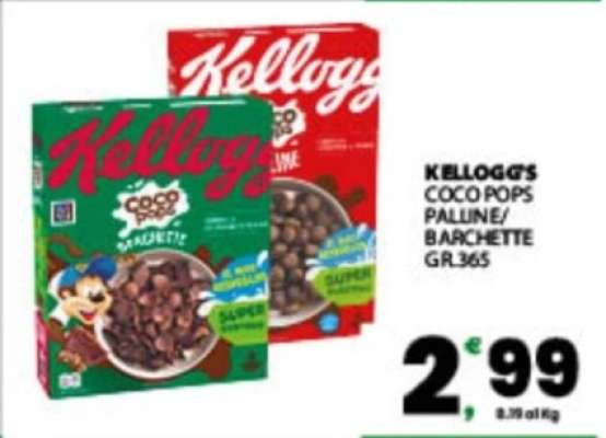 KELLOGG'S COCO POPS PALLINE/BARCHETTE GR.365