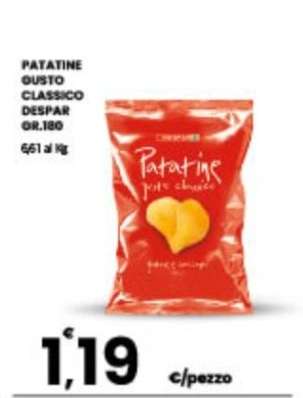 PATATINE GUSTO CLASSICO DESPAR GR.180