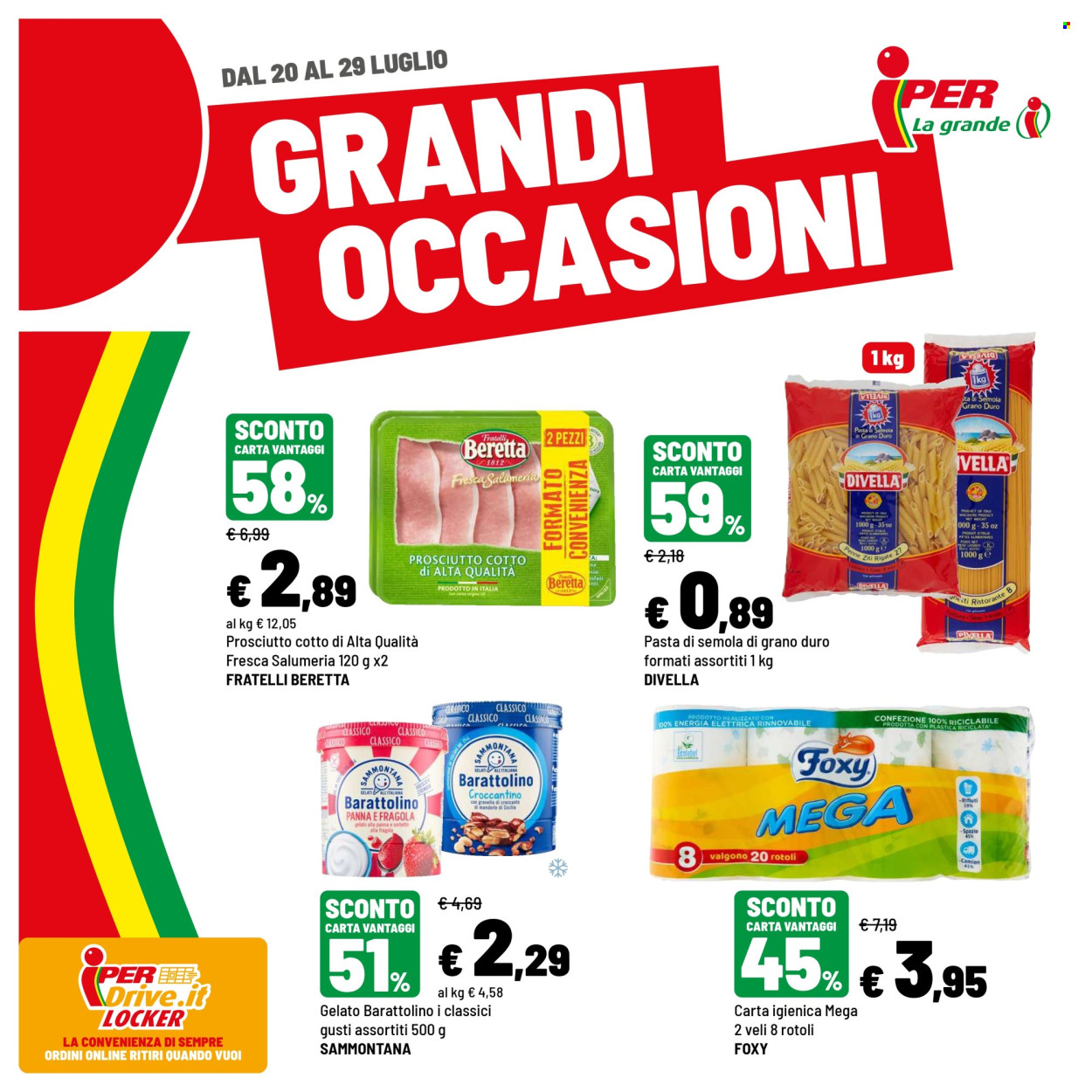Volantino Iper, La grande i - 20/7/2026 - 29/7/2026. Pagina 1