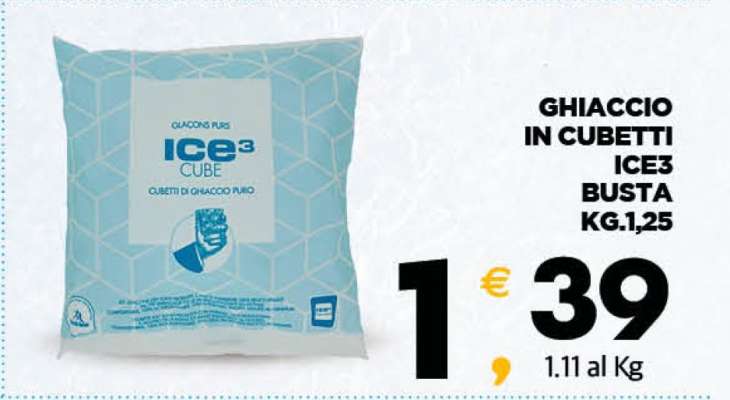 GHIACCIO IN CUBETTI ICE3