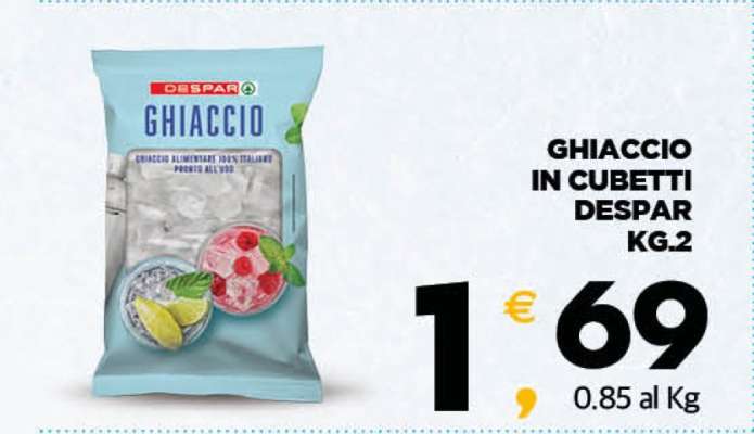 GHIACCIO IN CUBETTI DESPAR KG.2