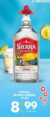 TEQUILA BLANCO SIERRA CL.50