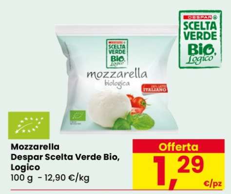 Mozzarella Despar Scelta Verde Bio, Logico