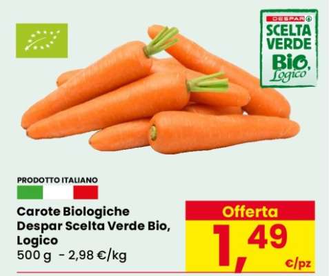 Carote Biologiche Despar Scelta Verde Bio, Logico
