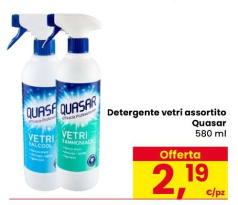 Detergente vetri assortito Quasar