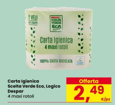 Carta Igienica Scelta Verde Eco, Logico Despar